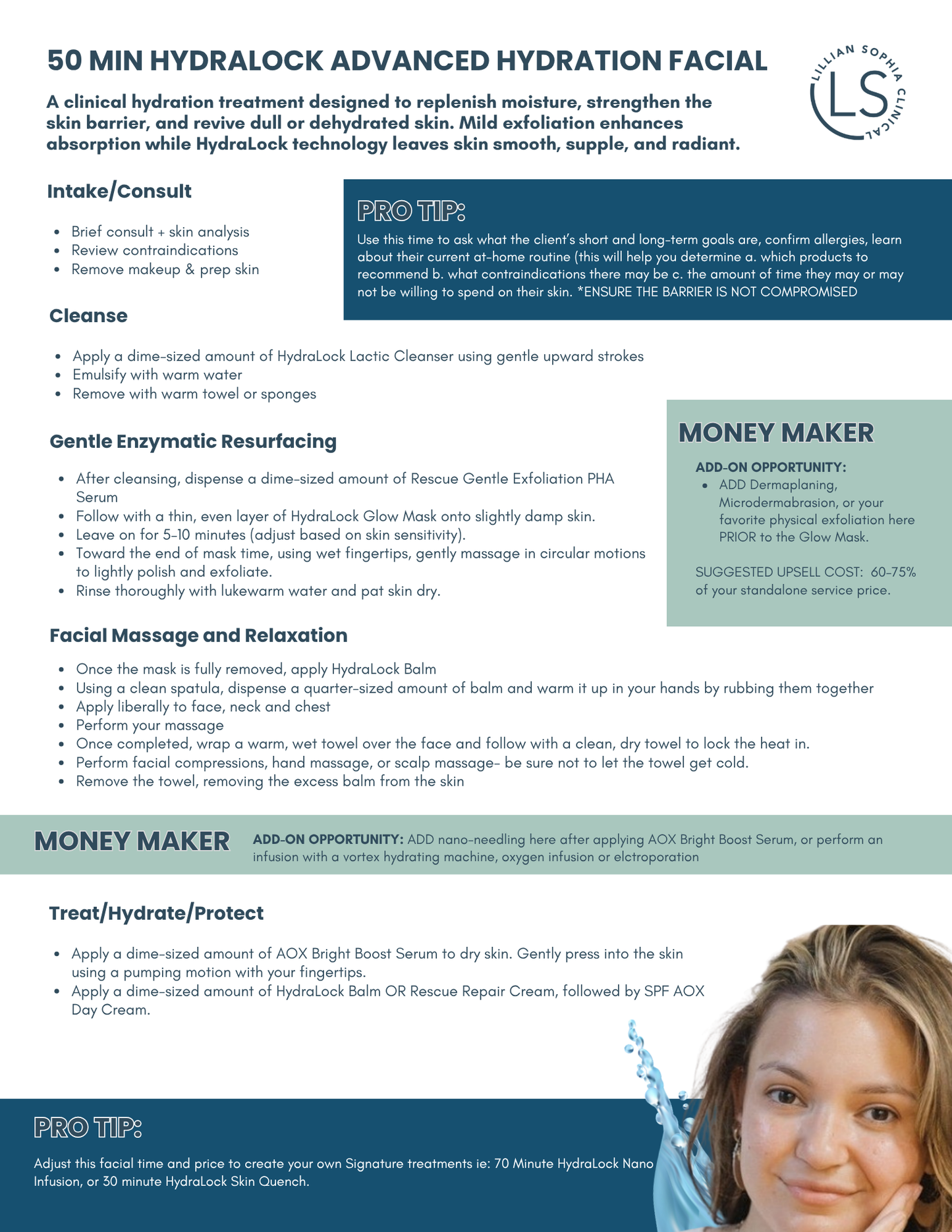 50 Minute Hydralock Advanced Hydration Facial Protocol