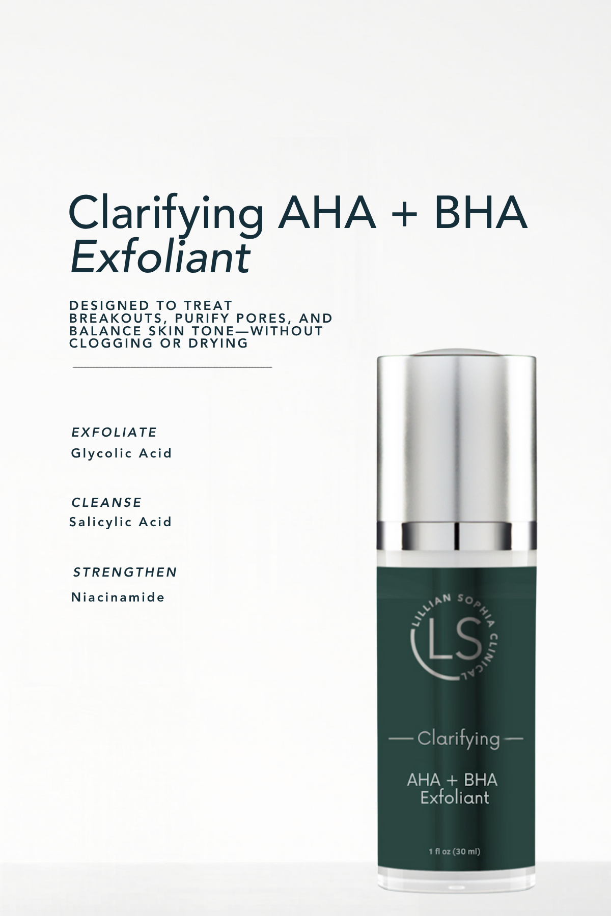 Clarifying AHA + BHA Exfoliant Graphic
